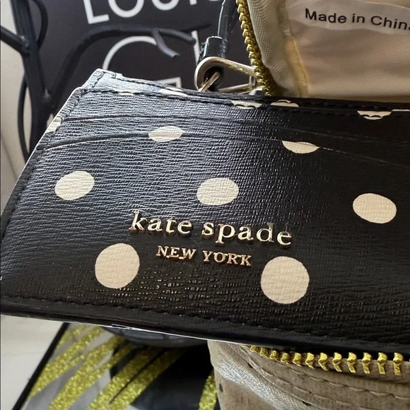 Kate Spade Black and Cream Dot Cosmetic Bag Duo - Picture 14 of 16
